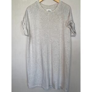 Lou & Grey Signaturesoft Shift Dress Heathered Oatmeal SZ L